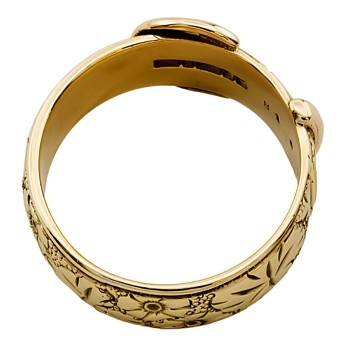 9ct Gold 7.4g Buckle Ring size R